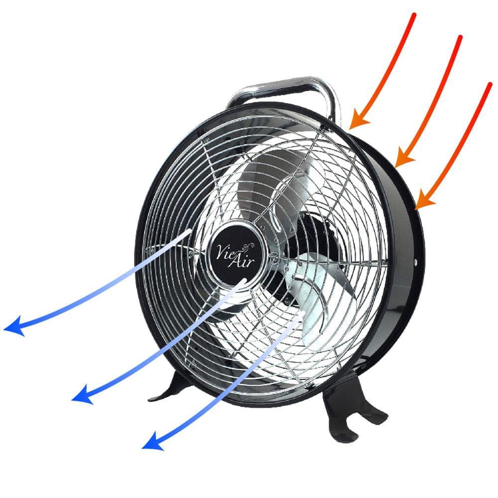 Vie Air 12 Inch High Velocity Dual Speed Retro Metal Drum Fan