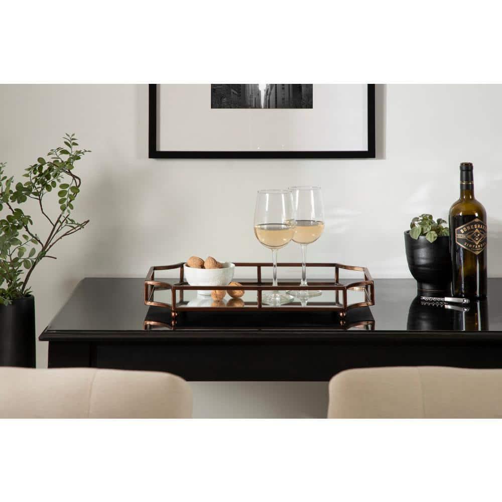 Kate and Laurel Ciel Tray, 19x13x3, Bronze