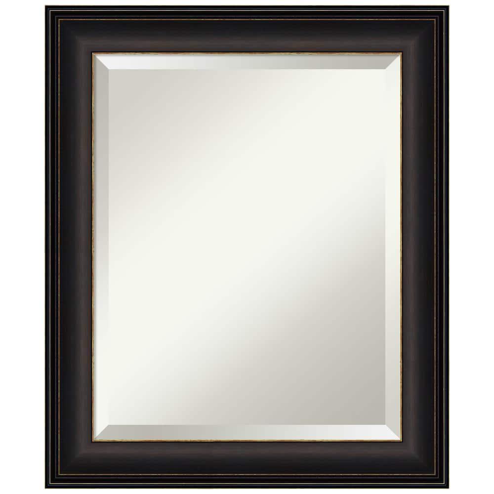 Amanti Art 20" x 24" Trio Oil Rubbed Framed Bathroom Vanity Wall Mirror Bronze: Modern Rectangle Beveled, Wall Mount, Polystyrene Frame