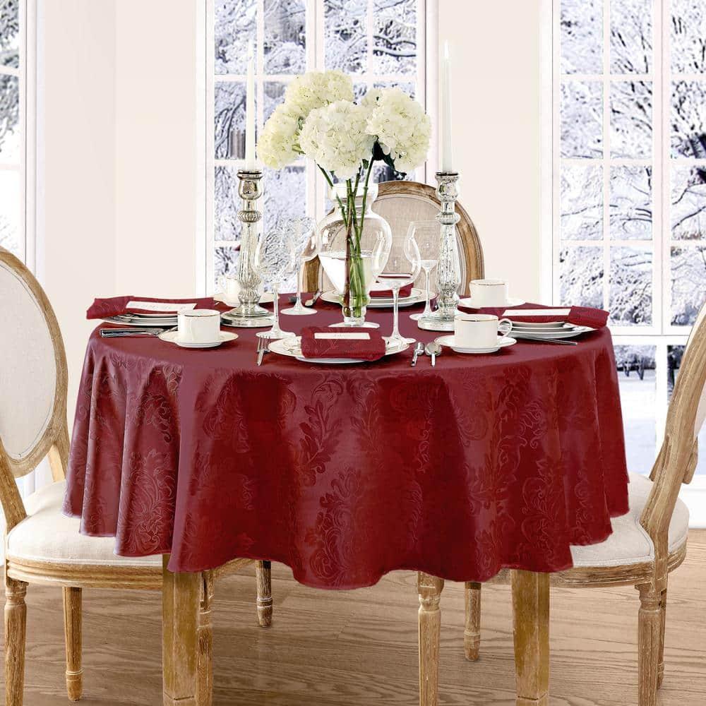 Ophelia & Co. Burchfield Floral Jacquard Round Polyester Tablecloth