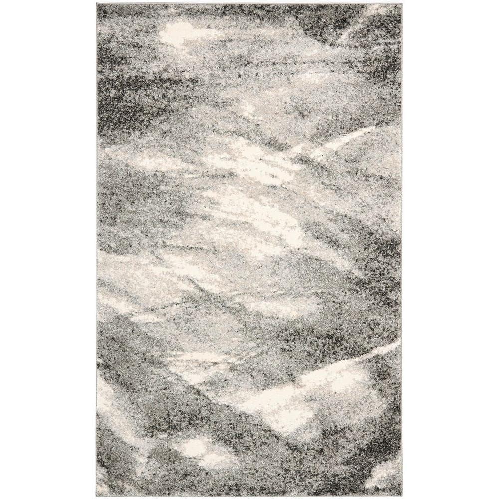 Retro RET2891 Power Loomed Indoor Area Rug - Grey/Ivory - 4'x6' - Safavieh.