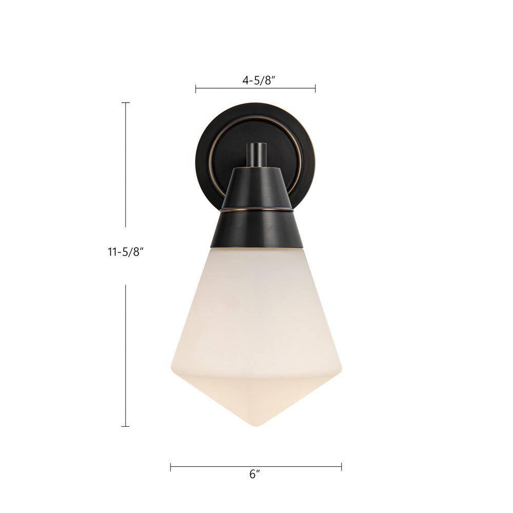 Urban Bronze Prismatic Glass Wall Sconce Light