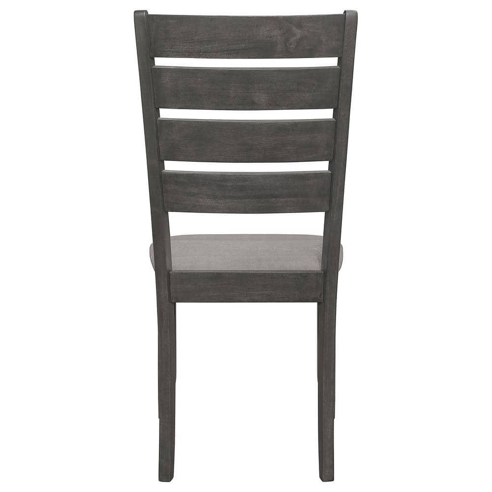 Newline Dalila Wood Dining Side Chair Dark Grey (Set Of 2)