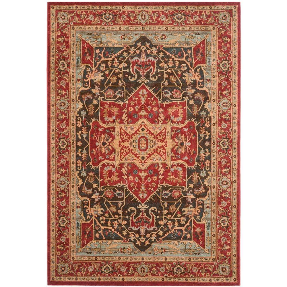 Mahal MAH625 Power Loomed Indoor Area Rug - Red/Red - 6'7"x9'2" - Safavieh.