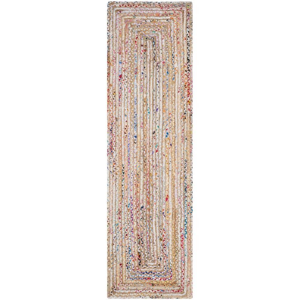 Cape Cod CAP202 Woven Indoor Runner Rug - Beige/Multi - 2'3"x6' - Safavieh