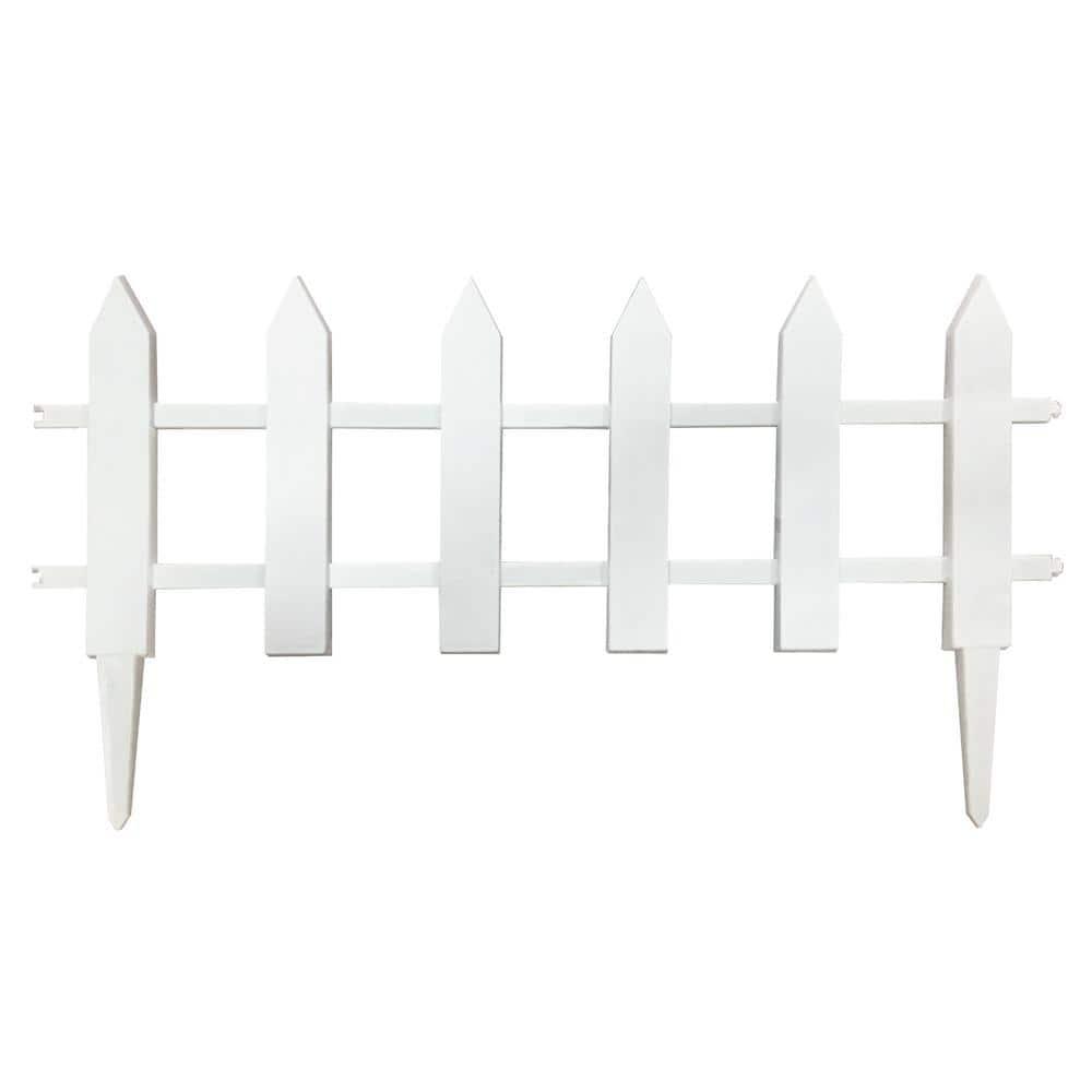 allFENZ 12 in. x 23 in. Vinyl Picket Garden Fence (Set of 6)