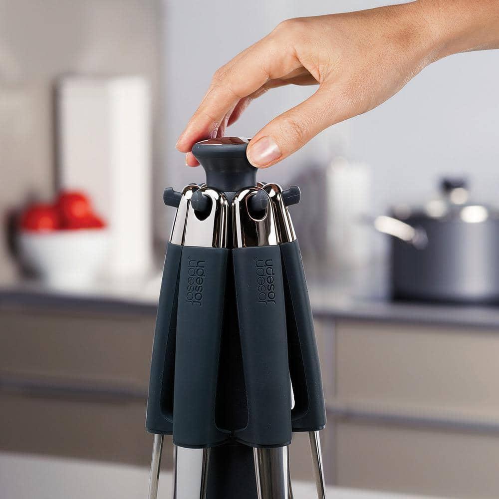 Joseph Joseph 6pc Stainless Steel 100 Collection Rotating Kitchen Utensil Set: Cooking Utensils & Spatula Set, Dishwasher-Safe