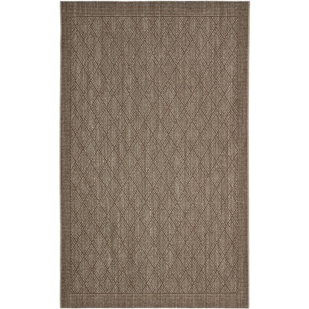 Palm Beach PAB351 Power Loomed Area Rug - Silver - 4'x6' - Safavieh.
