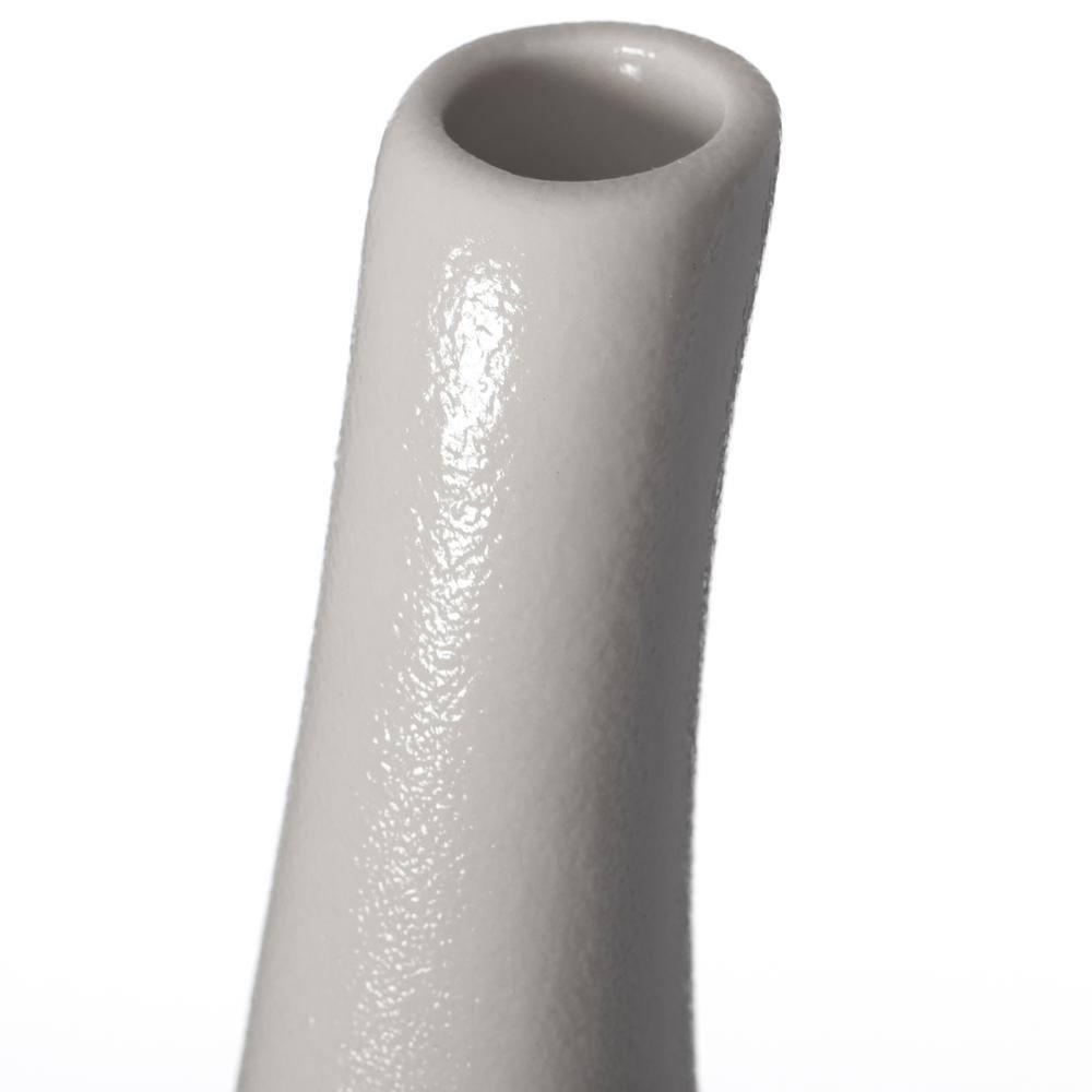 Uniquewise 10-inch Medium White Ceramic Water Drop Vase Modern Teardrop Shape for Home Decor - Perfect for Floating Shelves TV Stands Desks Bookshelves Side Tables Countertops and Contemporary Space