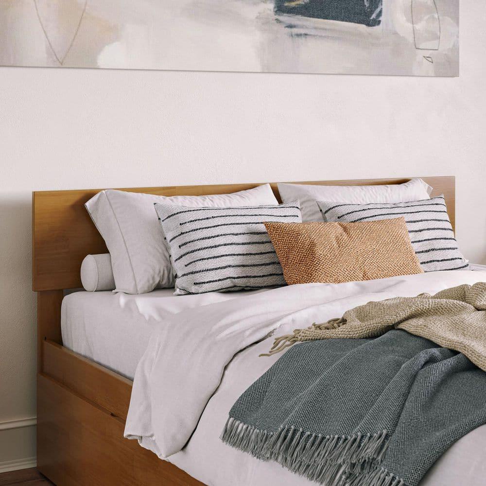 AFI Furnishings Orlando Solid Wood Platform Bed with Panel Footboard & Trundle