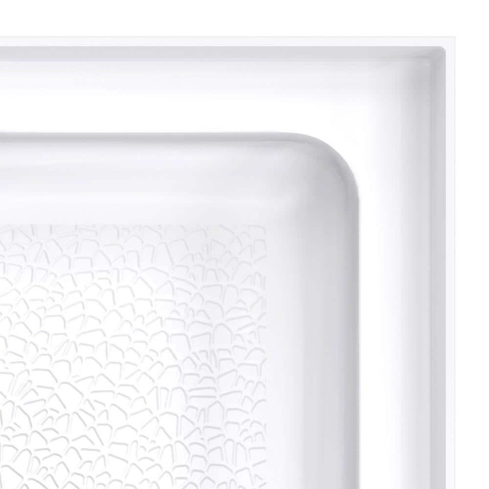 DreamLine DreamLine DreamStone 36 in. D x 36 in. W Base and Wall Kit in White Modern Subway Pattern BWDS36362MC0001