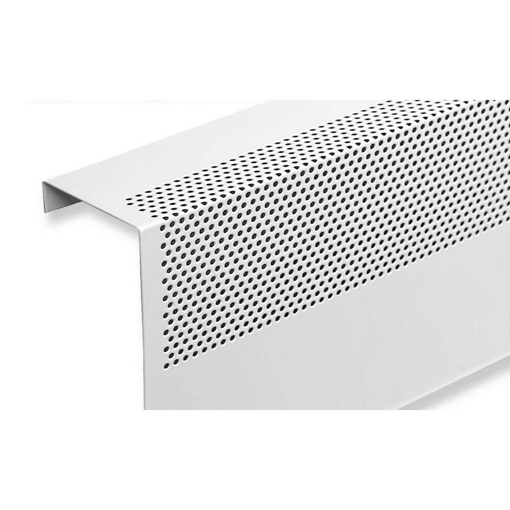 Baseboarders Baseboarders Basic Steel Easy Slip-On Baseboard Heater Cover Coupler - White