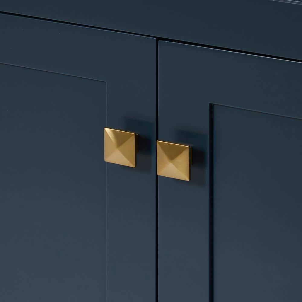 Ariel Hamlet 72 In. Double Sink Base Cabinet In Midnight Blue