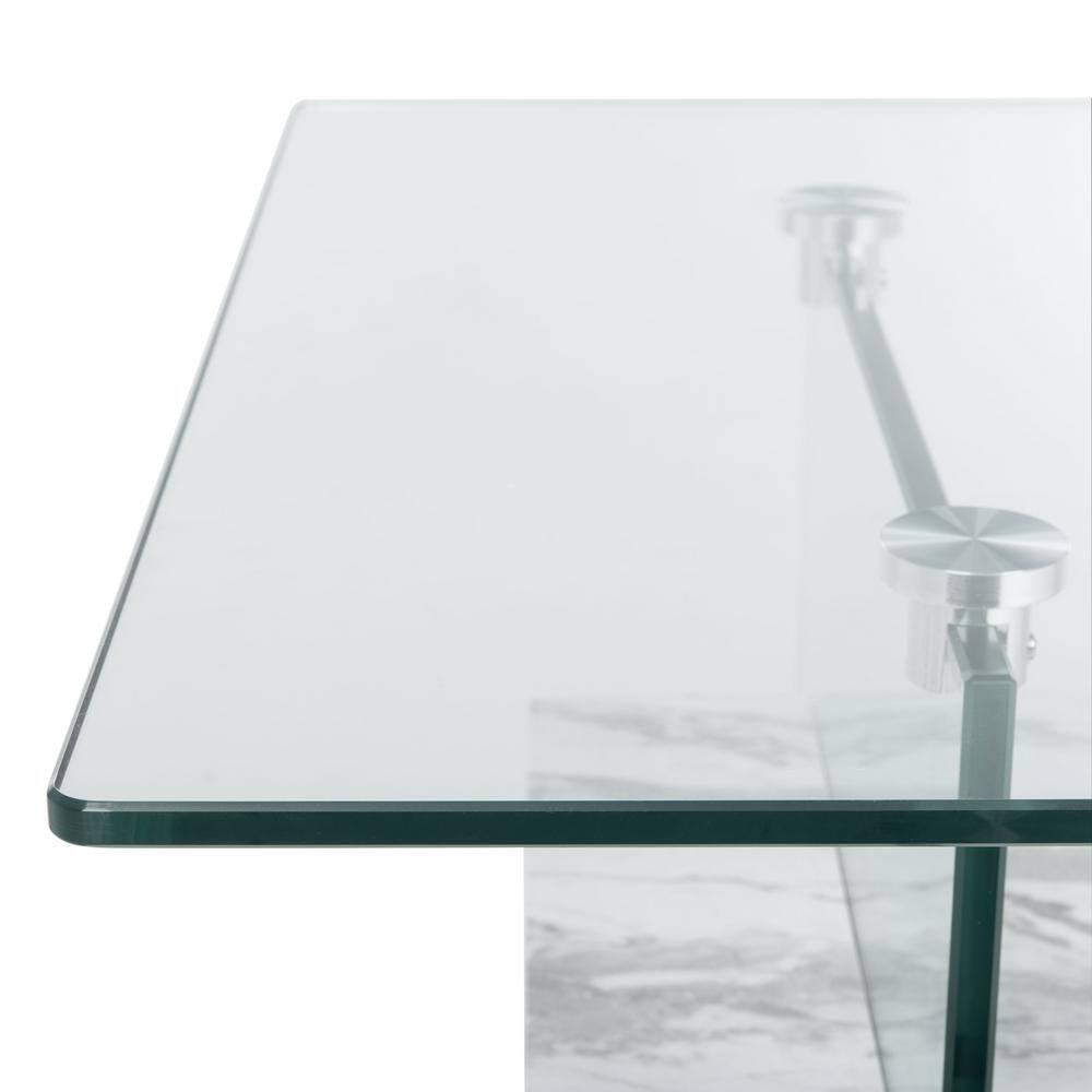 Kayley Coffee Table - Glass/White - Safavieh