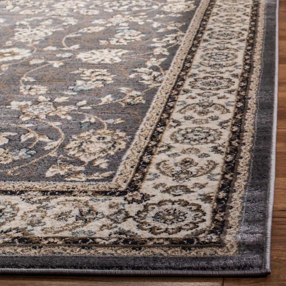 Lyndhurst LNH340 Power Loomed Area Rug - Grey/Cream - 8'x10' - Safavieh
