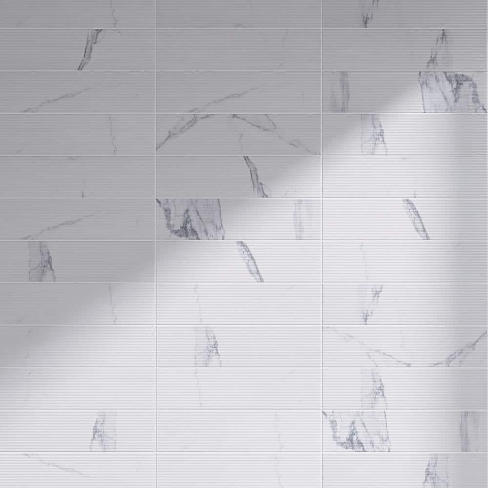 Supreme Tile Paloma Calacatta 2.95 in. X 11.81 in. Ceramic Subway Wall Tile