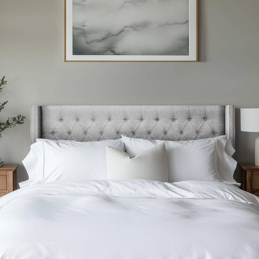 Amelia Upholstery Headboard Grey Queen