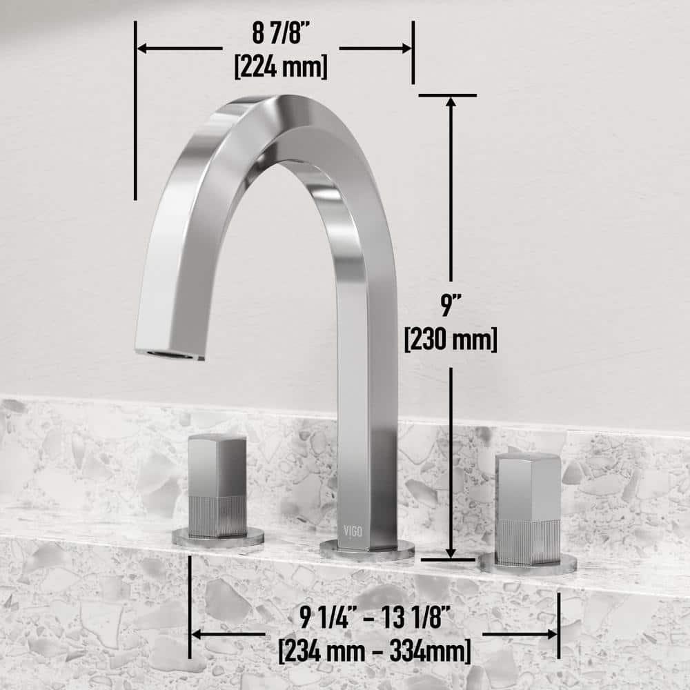 Hart 9" H Two Handle Widespread Bathroom Faucet
