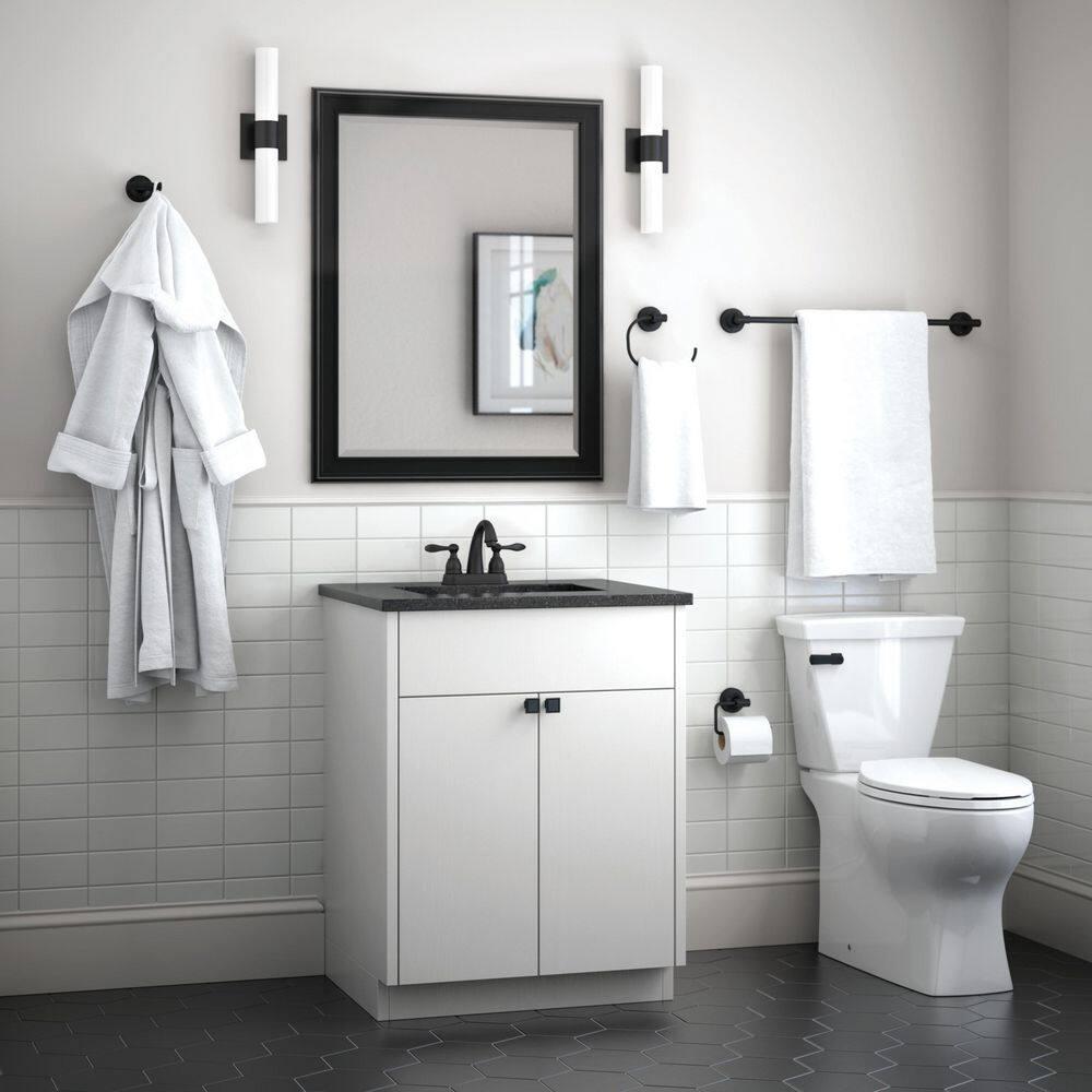 Voisin 24 in. Towel Bar Bath Hardware Accessory in Matte Black
