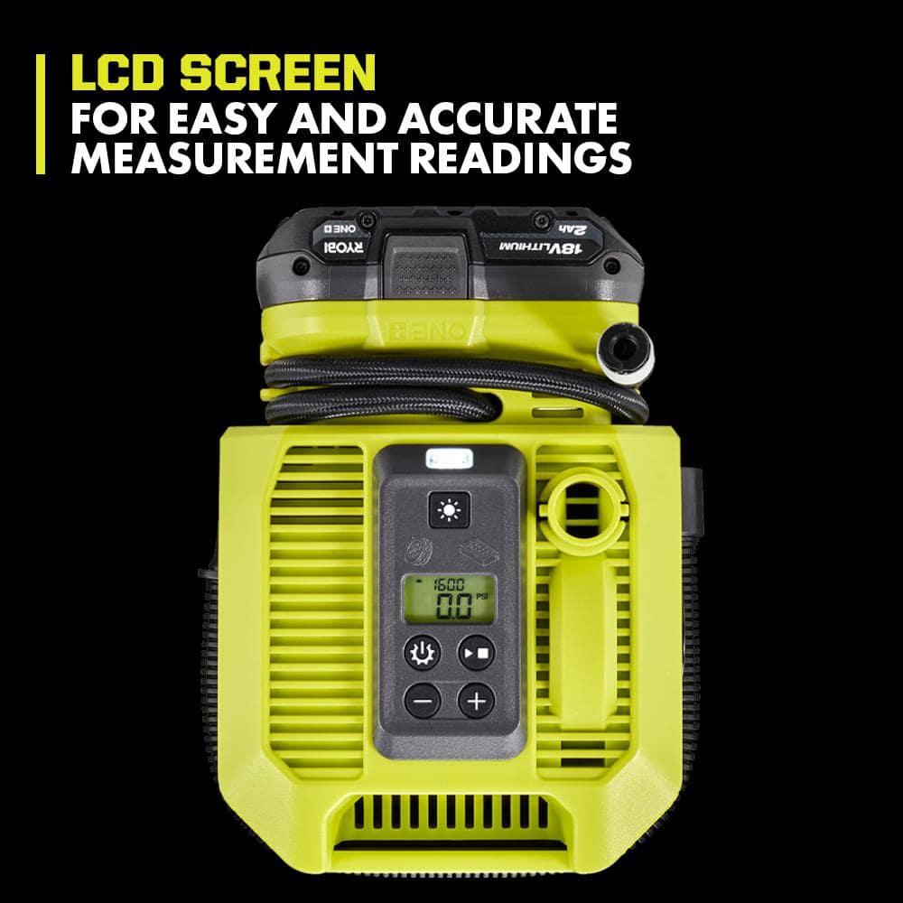 Ryobi 18V ONE+ DUAL FUNCTION DIGITAL Inflator/Deflator, PCL031B