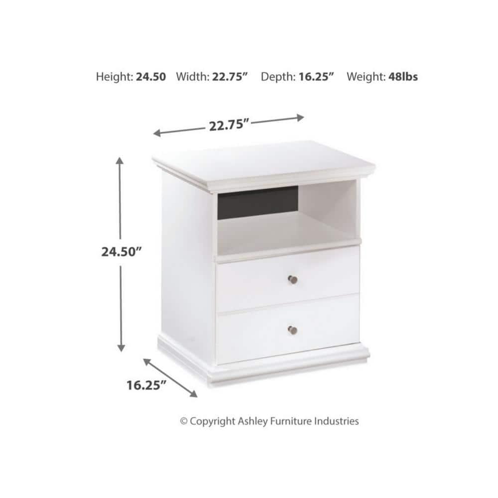 Signature Design by Ashley Casual Bostwick Shoals Nightstand, White