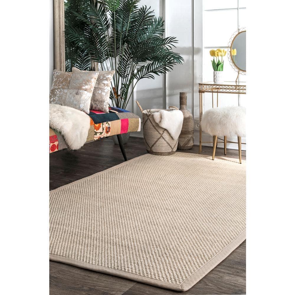 Proper Sisal and Wool Tan Area Rug