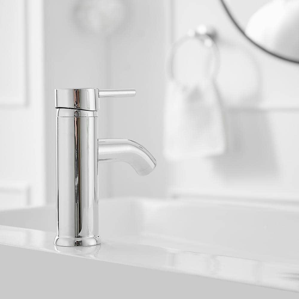 Single-Hole Single-handle Bathroom Faucet with Drain Assembly
