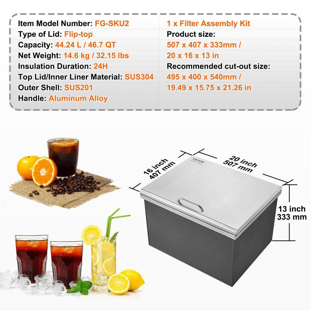 VEVOR VEVOR 46.7 Quarts Ice Chest