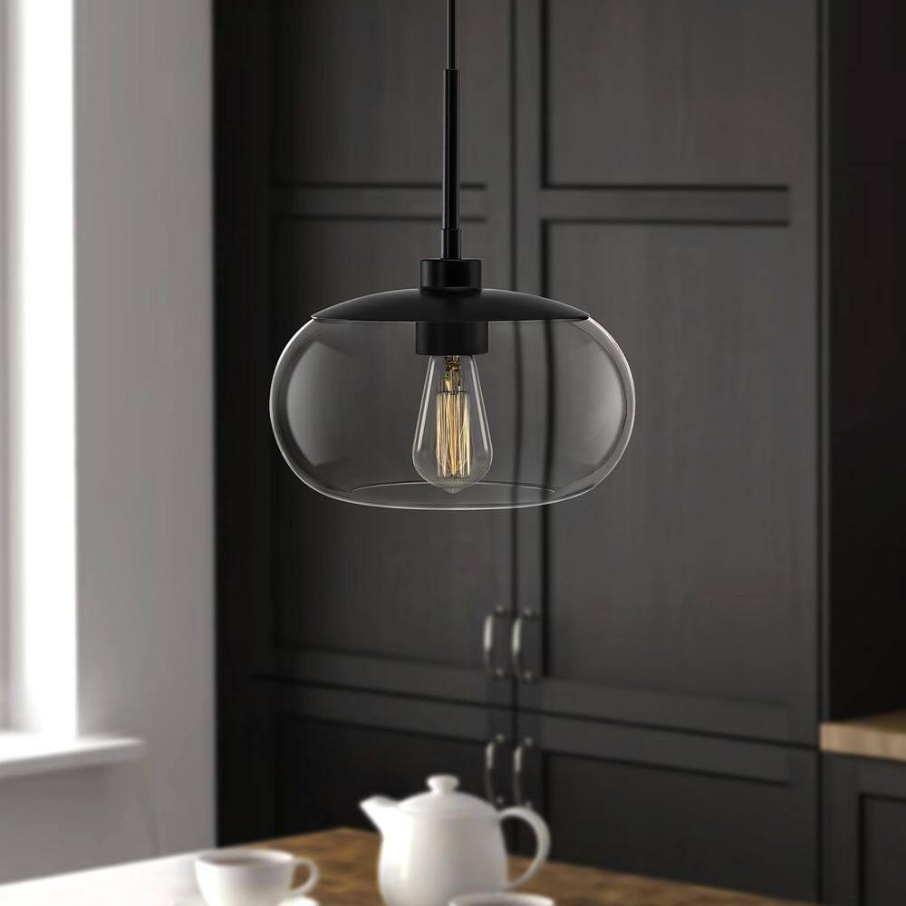 Kawoti  1-Light Adjustable Glass Pendant Clear Glass Bronze, Gold