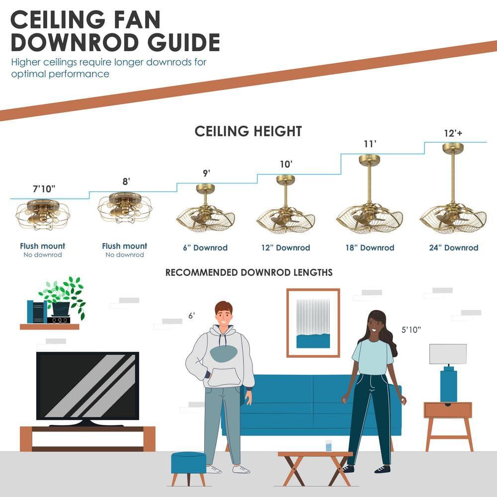 22" Akoni 3 - Blade Ceiling Fan with Light Kit Included