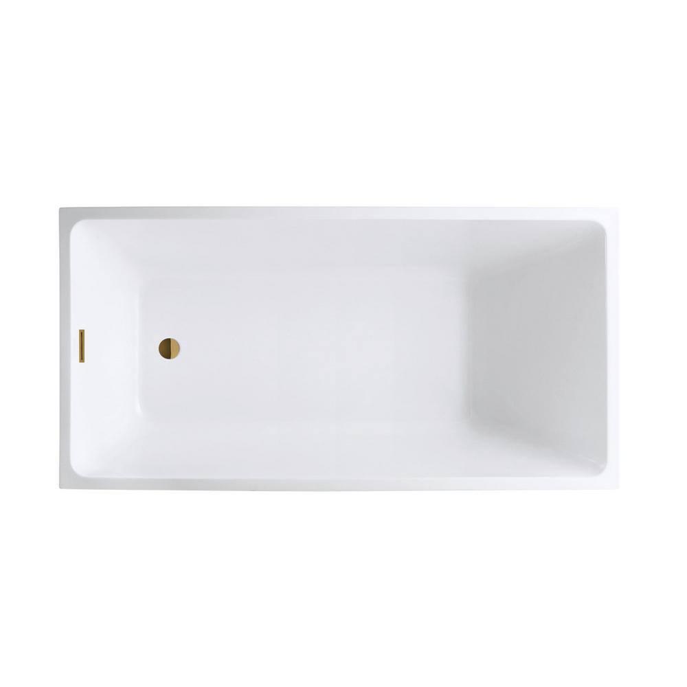 47" x 29" Freestanding Soaking Acrylic Bathtub