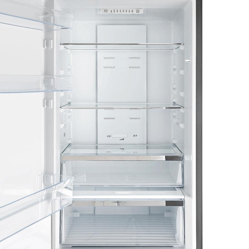 Guardia 46.8-Inch Side-by-Side Bottom Freezer Refrigerator Stainless Steel, 21.6 cu.ft.