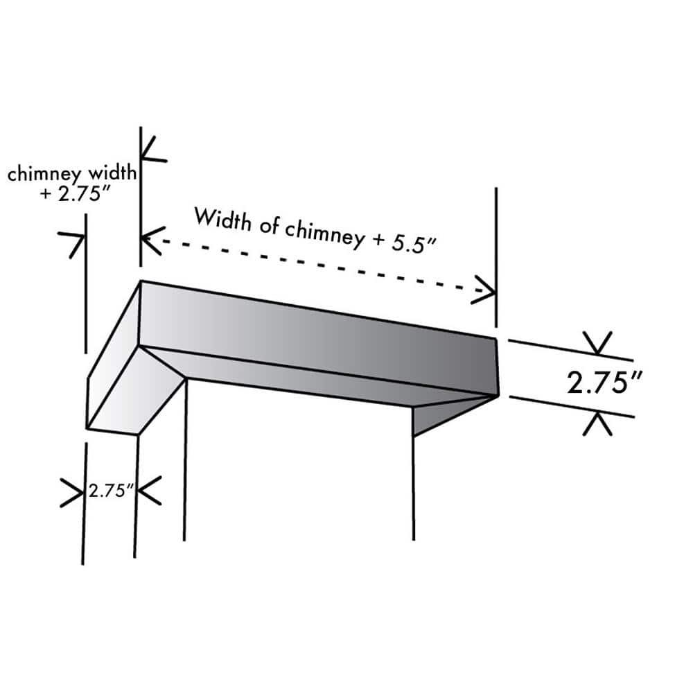 ZLINE Crown Molding Profile 4 Range Hood Chimney Extension