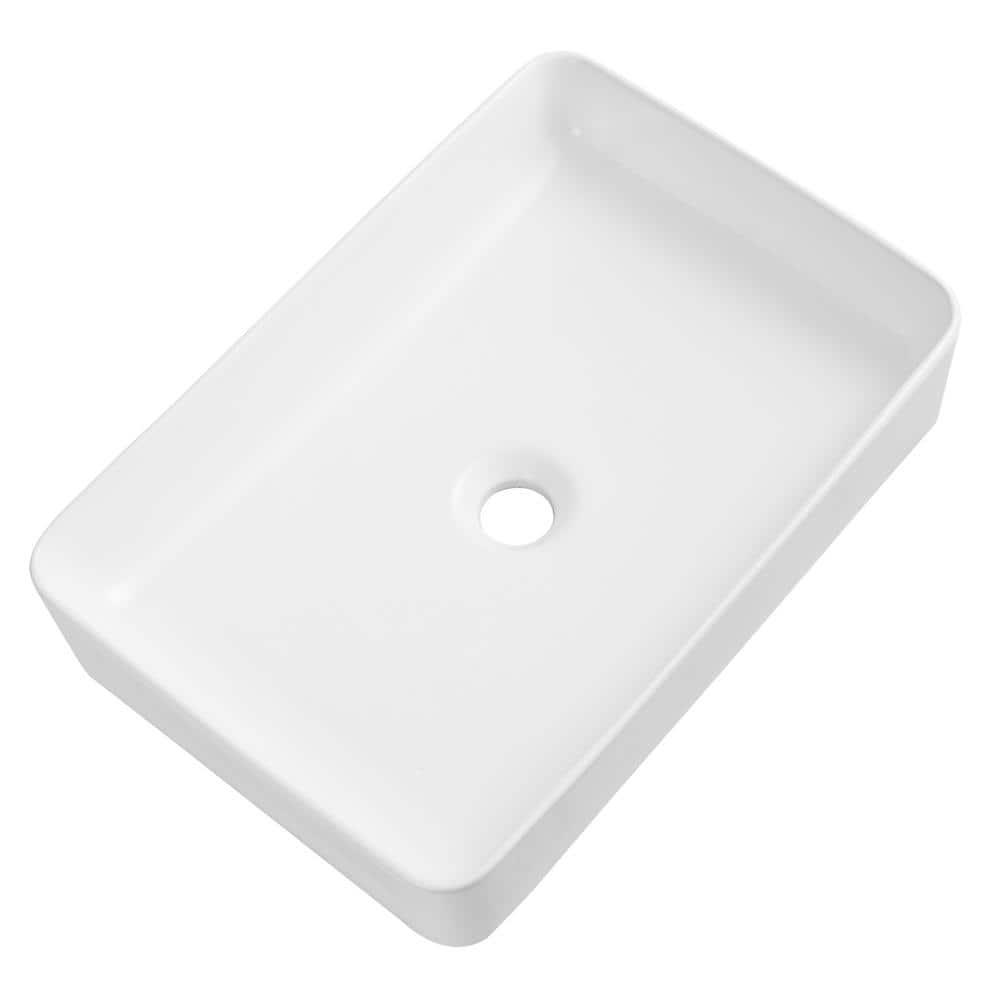 Ally 20" x 13'' Rectangular Vitreous China Vessel Bathroom Sink