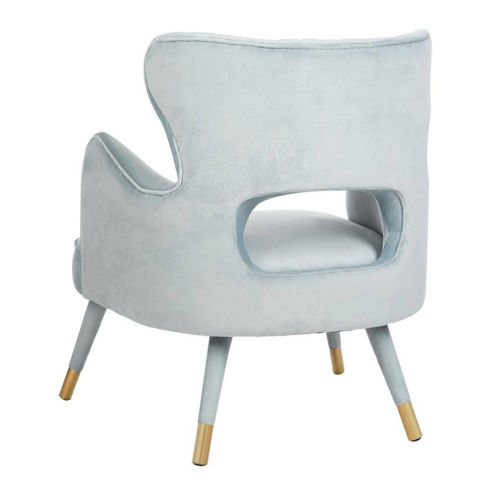 Blair Wingback Accent Chair - ACH4504 - Slate Blue/Gold - Safavieh