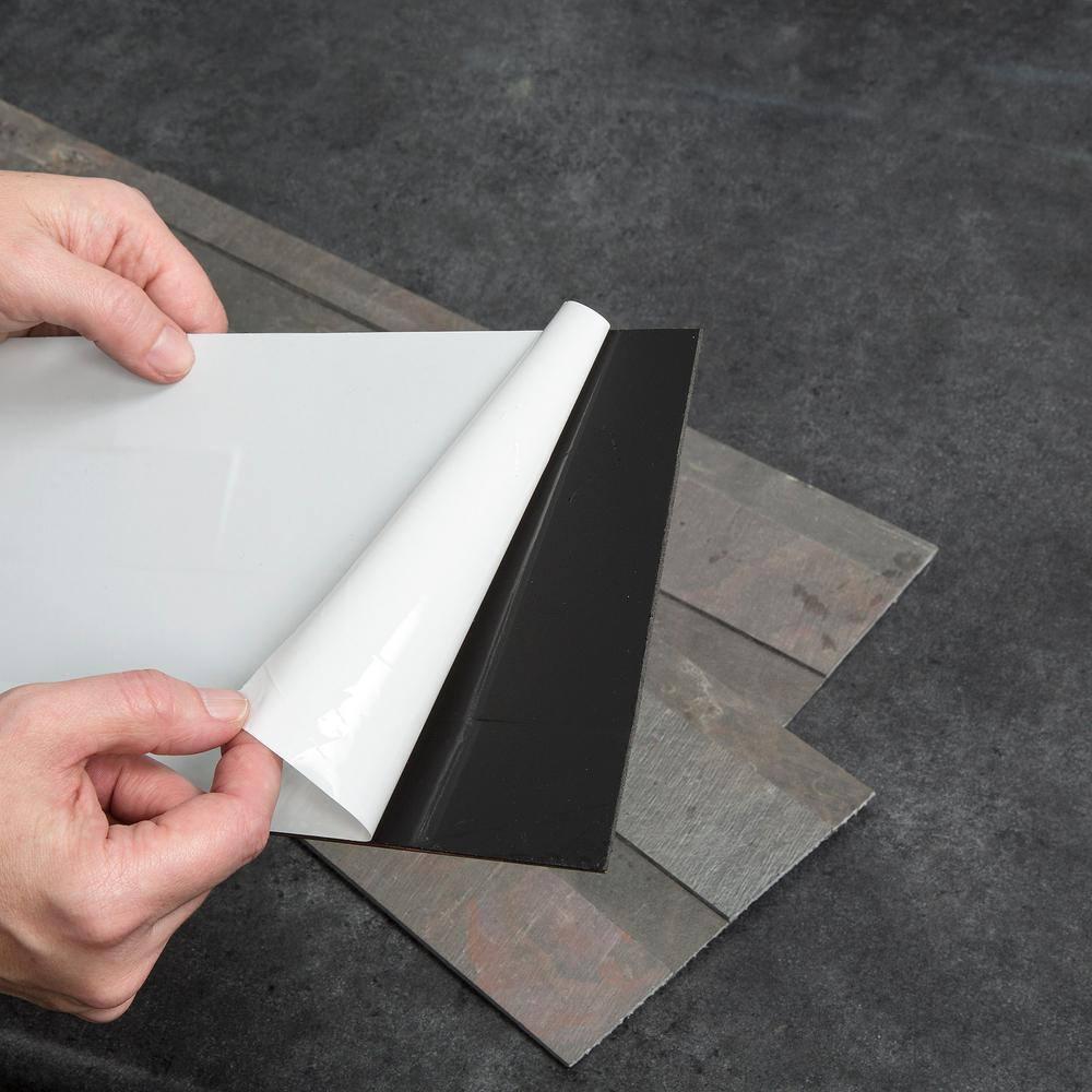 Aspect Peel and Stick Stone Overlay Kitchen Backsplash - Raised Kilnstone (5.9" x 23.6" x 1/4" -1 Pc)