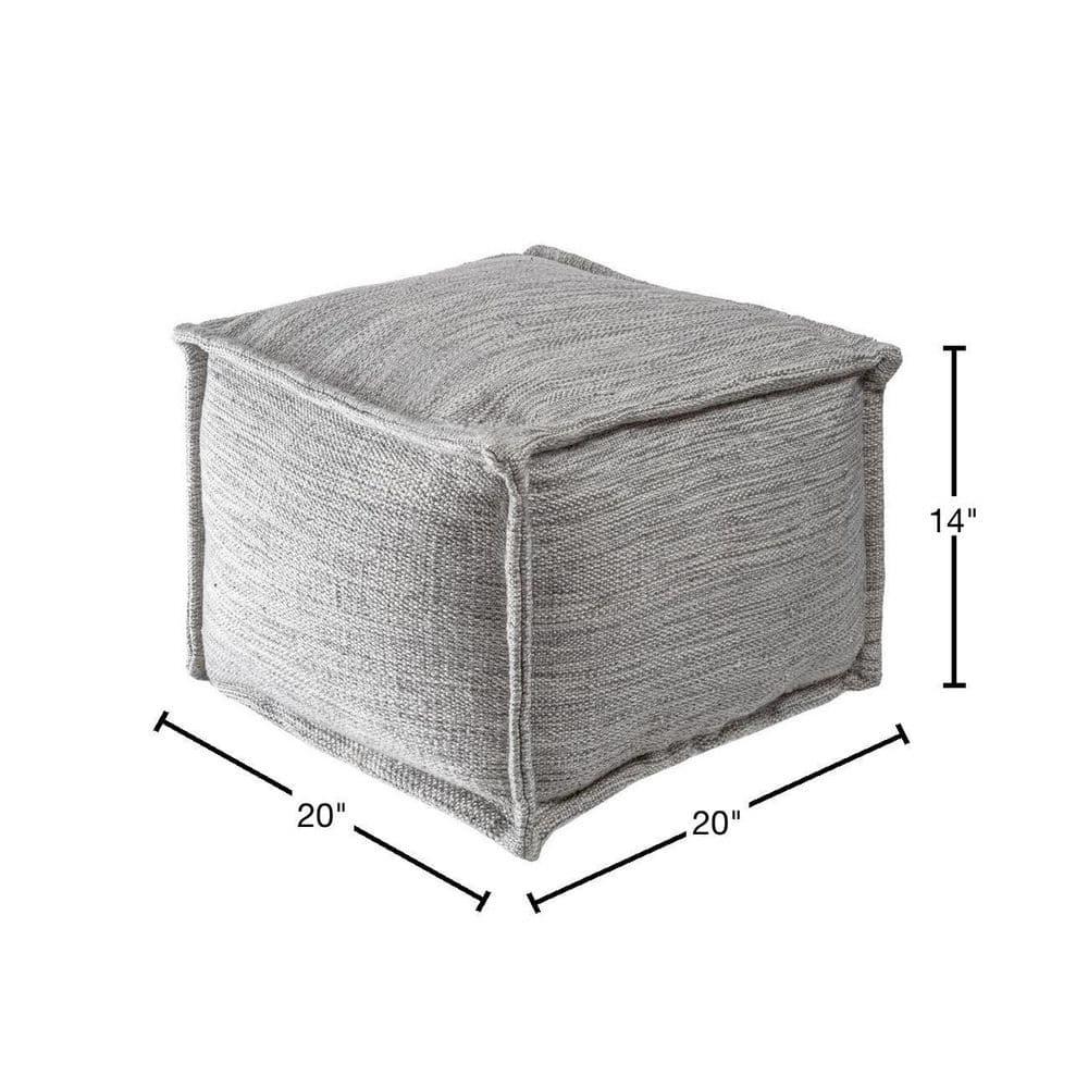 nuLOOM Sofia Casual Flatwoven Solid Indoor/Outdoor Ottoman Pouf