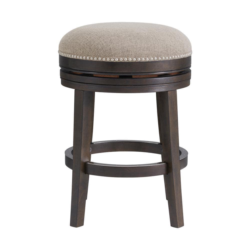 Clara Solid Rubber Wood Swivel Counter And Bar Stool
