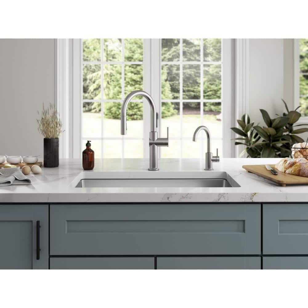 Kohler Crue Single Handle Pull Down Kitchen Faucet with Three-Function Pull Down Sprayer