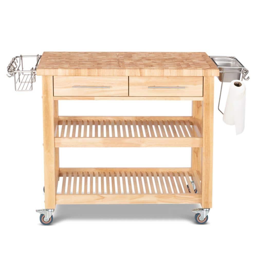 Chris & Chris  Pro Chef Work Station Natural All Wood Beige
