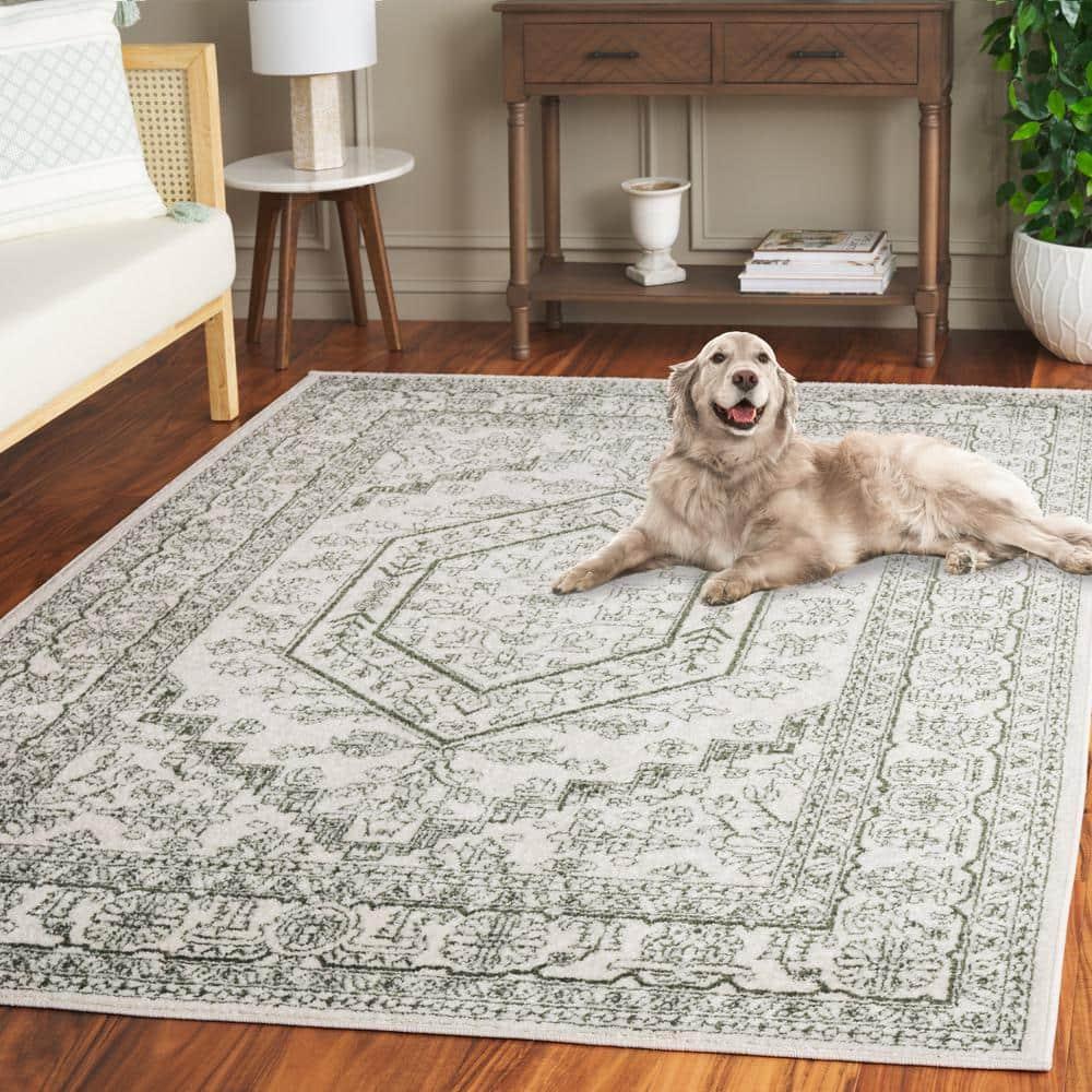 SAFAVIEH Adirondack Xavier Oriental Area Rug, Ivory/Dark Green, 8' x 10'