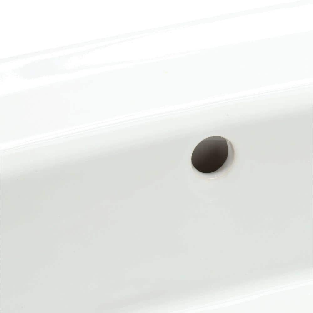 Archer® Vitreous China Rectangular Drop-In Bathroom Sink with Overflow
