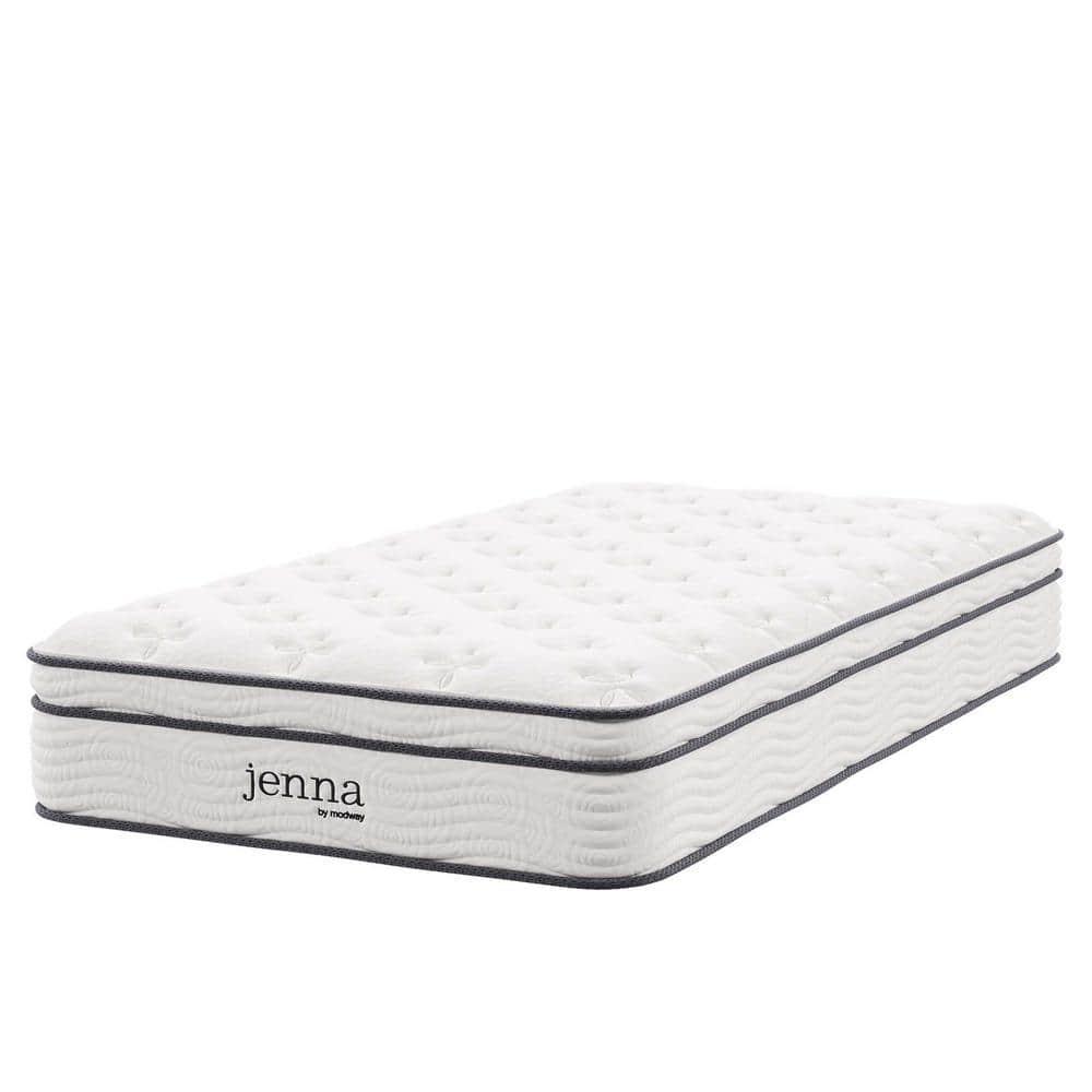 Modway Jenna 10" Innerspring and Foam Twin XL Mattress in White