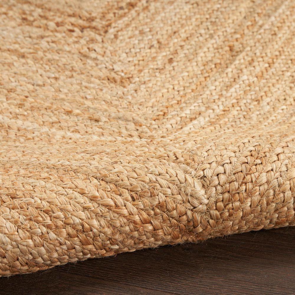 Nourison Handwoven Natural Jute Indoor Area Rug Natural 4' x 6'