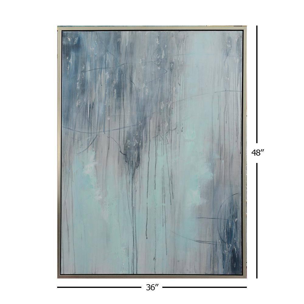 Bethel International Art Painting Blue & White Canvas