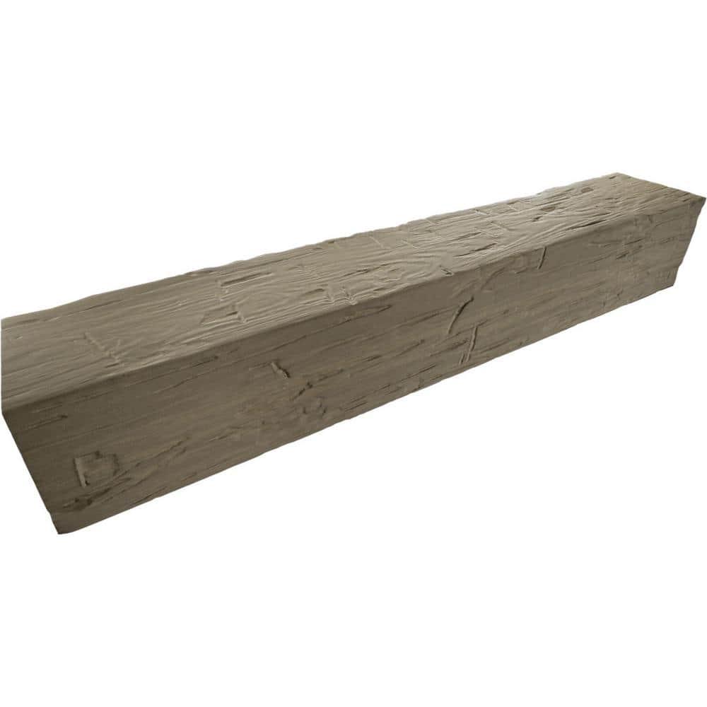 Ekena Millwork Hand Hewn Timberthane Faux Wood 3-Sided Ceiling Beam (U-beam)