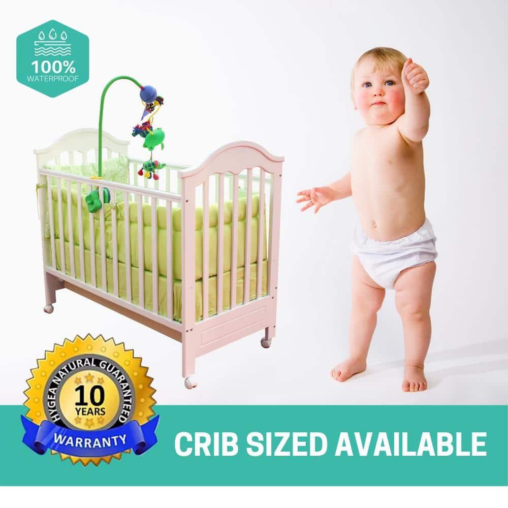 Natural Tear-Free Heavy Duty Vinyl Mattress Cover (Crib) - Waterproof, Anti-Bed Bug and Allergen-proof, Zippered Encasement - 28" x 52" x 6" Deep - Durable Protection for Hospitals & Homes