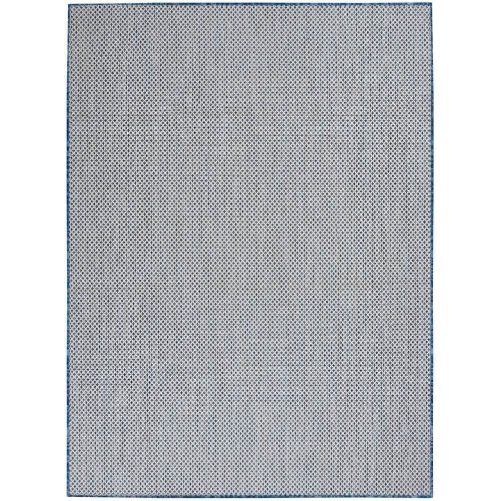 Nourison Courtyard COU01 Indoor/outdoor Area Rug - Ivory Blue 5' x 7'