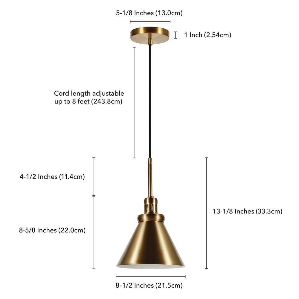Evelyn&Zoe Industrial Metal Pendant