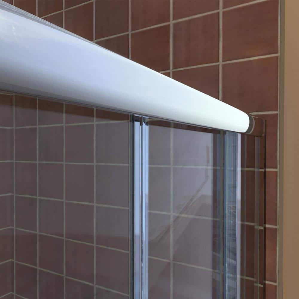 Visions 60" x 30" x 76.75" Sliding Frameless Shower Door